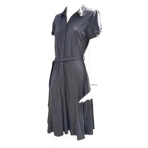 Vintage Mexx Jersey Shirt Dress With Capped Sleeves, Matching Belt Med Viscose